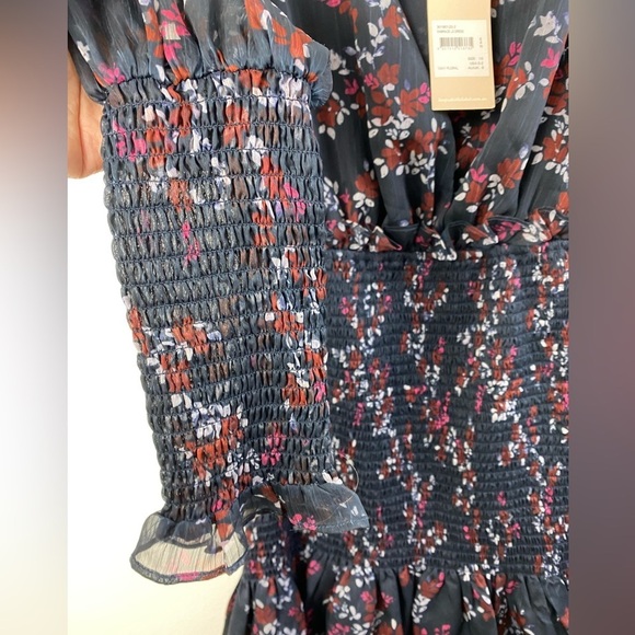 Keepsake The Label Embrace Floral Boho Smocked Long Sleeve Ruffle Dress XS NWT - Picture 12 of 15